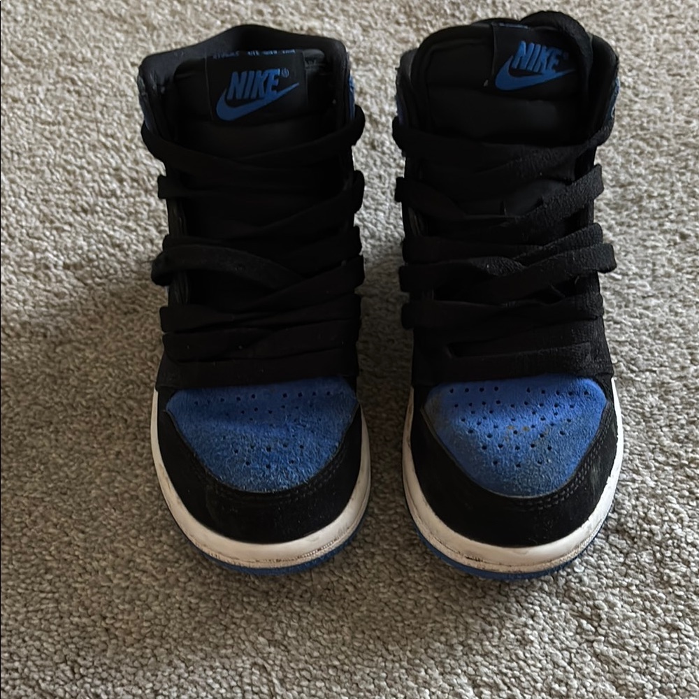 Nike Black and Blue Sneakers High-Top Classic